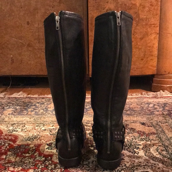 Frye Phillip Studded Harness Leather Boots - Picture 2 of 8